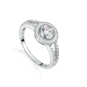 Anillo Plata Rodiada y Circonitas Viceroy