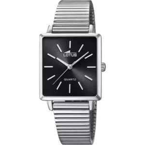 Reloj Acero y Esfera Negra