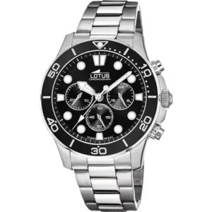 Reloj en Acero con Esfera Negra