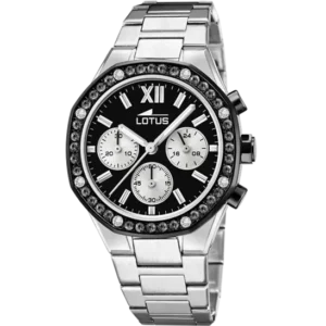 Reloj en Acero con Esfera Negra