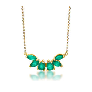 Collar Oro y Esmeralda Lecarre