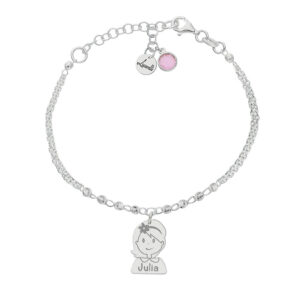 Pulsera Mi Historia Plata Niña Comunion.