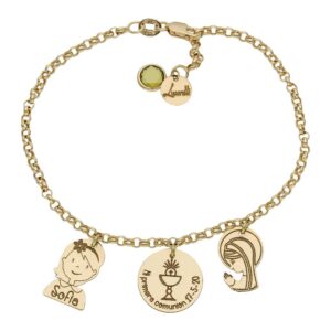 Pulsera MI HISTORIA COMUNIÓN en Oro 18 Kl.