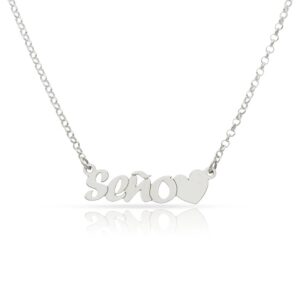 Gargantilla Seño + Corazon en Plata.