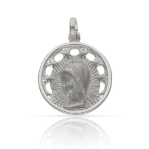 Medalla Virgen Niña en Plata de Ley.