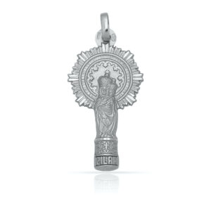 Medalla Silueta Virgen del Pilar en Plata