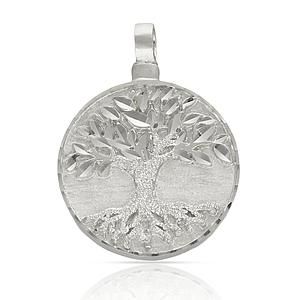 Guardacenizas en Plata con Forma de Arbol de la Vida.