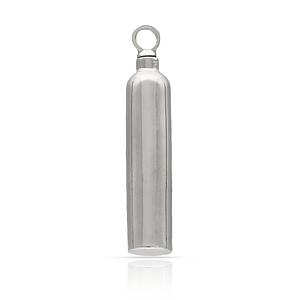 Guardacenizas en Plata con Forma de Cilindro Liso.