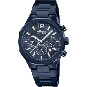 Reloj Acero con Esfera Azul Lotus
