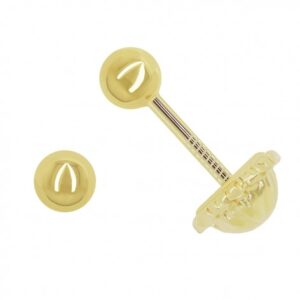 Pendiente de Oro Bola Lisa de 3mm.