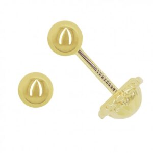 Pendiente de Oro Bola Lisa 4mm.