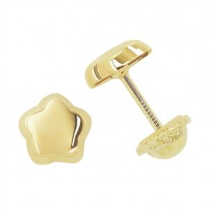 Pendiente de Oro Motivo Roseta Lisa de 5,5mm.