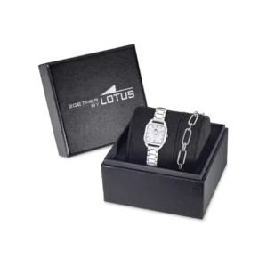 Juego de Reloj en Acero y Nacar con Pulsera Lotus.