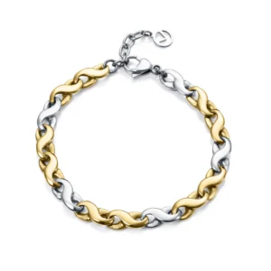 Pulsera Bitono Acero y Dorado Eslabones  Viceroy