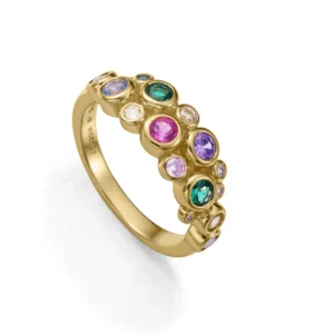Anillo Plata Bañada y Circonitas Viceroy