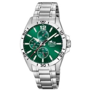 Reloj Lotus Caballero Acero Multifuncion  Esfera Verde