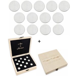 Arras Boda personalizadas en acero + estuche madera natural