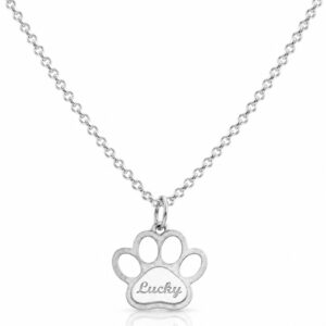 Gargantilla en Plata de Ley 925mm con huella mascota