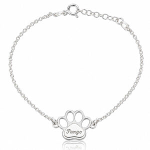 Pulsera en Plata de Ley 925mm con huella mascota